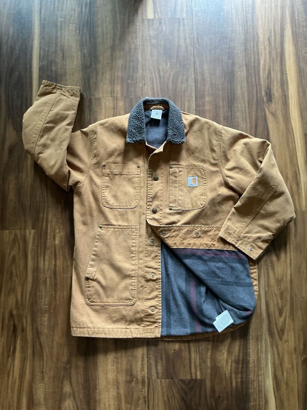 Carhartt Youth Unisex Full Swing Fleece Lined Chore Coat Size LG 14/16 CP8539